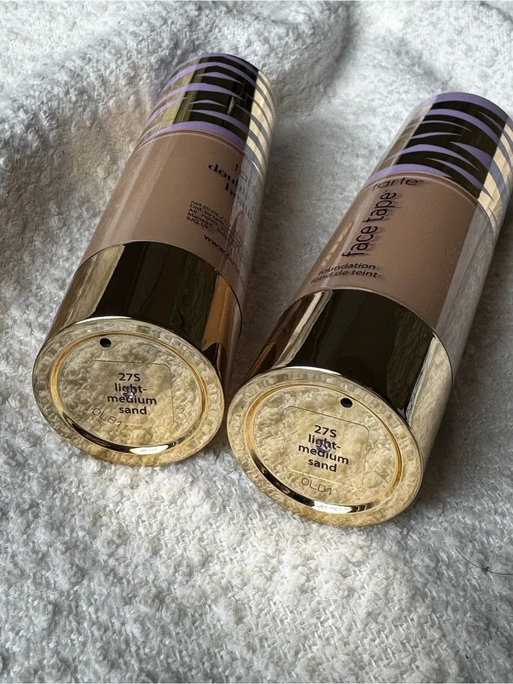 NWOT Tarte face tape foundation set of 2 - 27S light medium sand